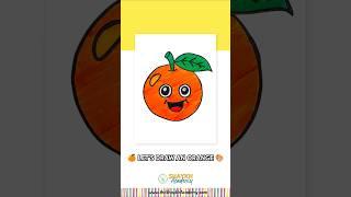  Let's Draw an Orange  | Drawing for School ‍ #art #shorts #trending #school #diy #drawing
