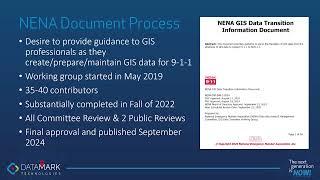 NENA Standards: Breaking Down The GIS Data Transition Information Document, NENA-INF-046.1-2024