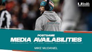 Coach Mike McDaniel meets with the media after #MIAvsCLE | Miami Dolphins