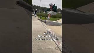 Rating how hard my tricks were to land pt.2 #foryou #scootering #funny #flip #skatepark