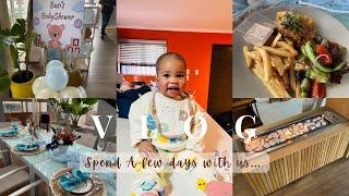 VLOG : Let's go to Busi's baby shower| Cook with me| Omi's first hair cut..South African Youtuber