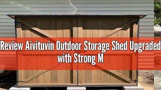 Review Aivituvin Outdoor Storage Shed Upgraded with Strong Metal Frame Garden Tool Shed Storage Hous