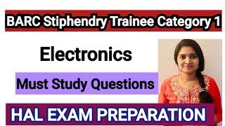 BARC Stiphendary Trainee Electronics| HAL Management Trainee Exam Preparation| Job Updates 2023