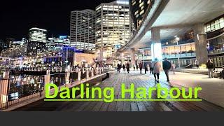 4K  Darling Harbour walking to The Crown