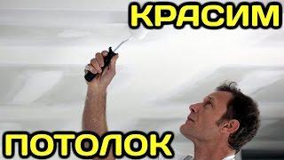 Как правильно покрасить потолок без разводов, полос, подтеков