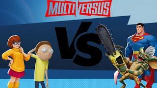 Velma & Morty VS Stripe & Superman - Multiversus Gameplay