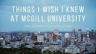 Things I Wish I Knew at McGill University