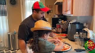 João and His Niece Teach How to Make Portuguese Pizza!