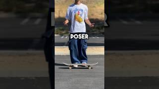 How POSERS push for speed?! #skateboarding #skate #sk8 #shorts