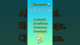 Quiz: Farmacologia #farmacologia #medicamentos #quiz #farmacia #farmacología