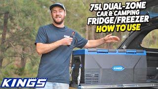 Adventure Kings 75L Dual-Zone Portable Car & Camping Fridge/Freezer - How to Use