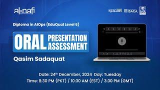 LIVE - Al Nafi EduQual Diploma Oral Presentation Assessment | Qasim Sadaquat