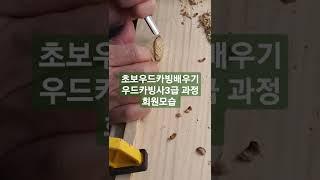 초보우드카빙배우기 우드카빙자격증 우드카빙사 3급과정 손으로꼽작여목공학교 회원모습