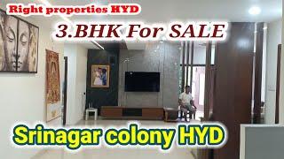 3BHK for sale Srinagar colony Hyderabad fully furnished flat for sale Hyderabad