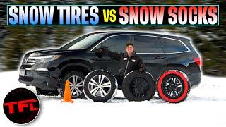 Snow Tires vs. Chains vs. Snow Socks: One of THESE Provides The Best Snow Traction!