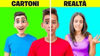 CARTONI ANIMATI vs REALTÀ || Situazioni Divertenti su Cap e Kazu