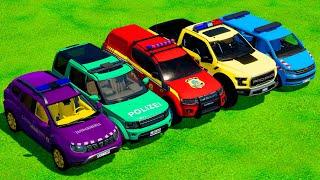 DELIVERY COLOR DACIA, LAND ROVER, LIZARD, FORD, VOLKSWAGEN POLICE IN GARAGES! - Farming Simulator 22