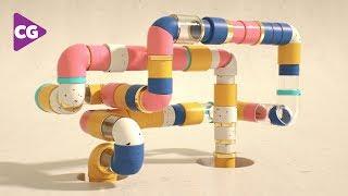 C4D Pipes - Cinema 4D Tutorial (Free Project)