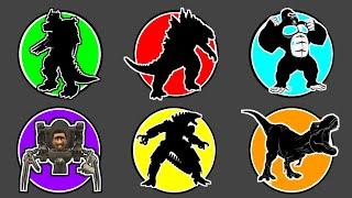 King Of Monster !! Godzilla, Mechagodzilla, King Kong, Kiryu, T-rex ...