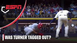 YOU BE THE JUDGE: Trea Turner tagged OUT at 2nd base, even after challenge | ESPN MLB