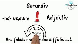 Latein - Einfach erklärt: Attributives Gerundiv (ohne esse)