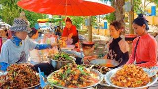 Amazing Street Food! Cambodia Countryside & Night Market - Crab, Shrimp, Dessert, Seafood, More