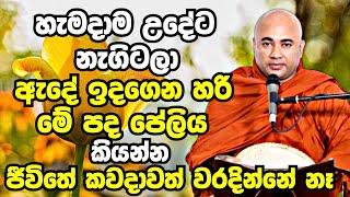 හැමදාම උදේට නැගිටලා මේ පද පේලිය කියලා ඇඳෙන් බහින්න මහා ආශිර්වාදයක් ලැබෙනවා |Higure Pannasekara Thero