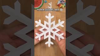 ️EASY PAPER SNOWFLAKE STEP BY STEP | BEST SCHOOL PROJECT INCL ART