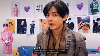 Taehyung speaks english Vlive [Eng Sub] "I LOVE YOU"