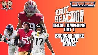 Gut Reaction: Broncos Make Multiple Moves Day 1 of Legal Tampering | MHH Pod