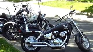 Three Old Custom Motorcycles