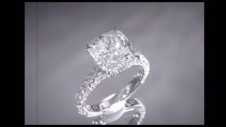 4 carat Cushion Cut Diamond Engagement Ring