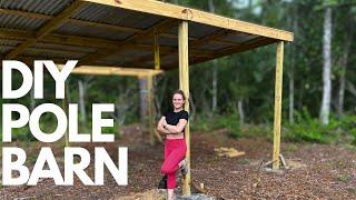 Simple DIY Pole Barn in 10 min