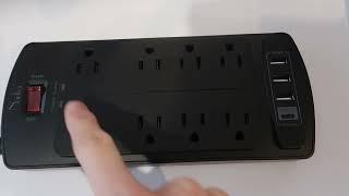 Nuetsa 2700 Joules Surge Protector 20ft Power Strip | Review