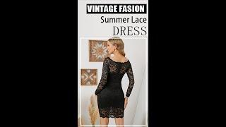 KIDSFORM Mini Dress Off Shoulder Floral Lace Vintage Cocktail Party Dresses | Best Cocktail Dresses