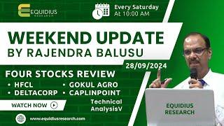 Weekend update by Rajendra Balusu. | Four stocks review. | Technical analysis.