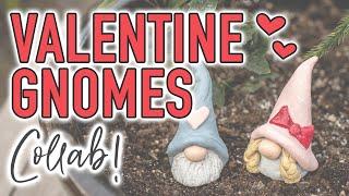 DIY Valentine Gnomes | Air Dry Clay Tutorial | Valentine Crafts Collab