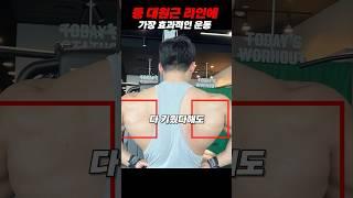 이도황의 등 바깥라인을 만들어준 운동