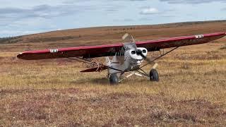 Super Cub takeoff  - loaded heavy