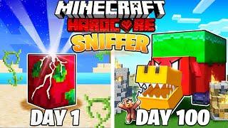 I Survived 100 DAYS as a SNIFFER in HARDCORE Minecraft!