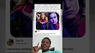 In #avengersendgame (2019), #brielarson filmed her scenes before #captainmarvel (2019) was finished