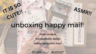 ASMR | Unboxing Happy Mail from Noeli Creates and The Aesthetic Dollar | Support Small Businesses