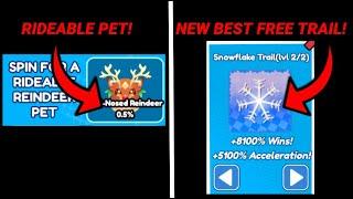 NEW Christmas Event Update + Season Pass Showcase (RIDEABLE PET) (Race Clicker) [Roblox]