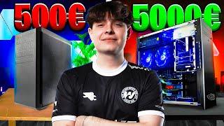 WIR BAUEN EINEN 500€ vs 5000€ FORTNITE PC 