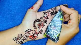 how to make front hand mehndi design