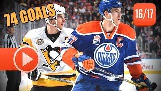 Sidney Crosby vs Connor McDavid 2016-2017 NHL Duel Highlights. 74 Goals Total. (HD)