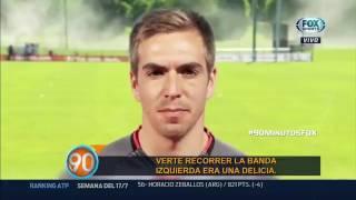 El falso saludo de Lahm para Vignolo