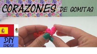 CÓMO HACER CORAZONES DE GOMITAS - HEART CHARM - SIN TENEDOR Y SIN TELAR - TUTORIAL EN ESPAÑOL - DIY