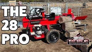 Wolfe Ridge 28 Pro Log Splitter Walk Around and Demonstration