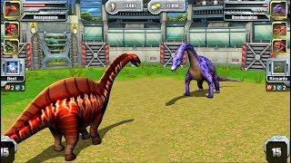 Jurassic Park Builder JURASSIC Tournament Android Gameplay Amargasaurus VS Dreadnoughtus